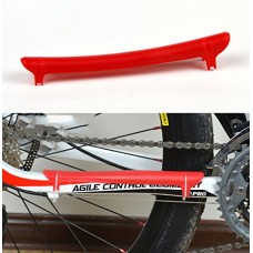 HuntGold 1X Cycling Bicycle Mountain Bike Chain Chainstay Protector Rubber Care Cover Guard(Red) - B00WSGPWRA